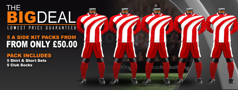 5 Aside Football Kits - Team Kits - Cheap 5 A Side Football Kits - Discount 5 A side Teamwear